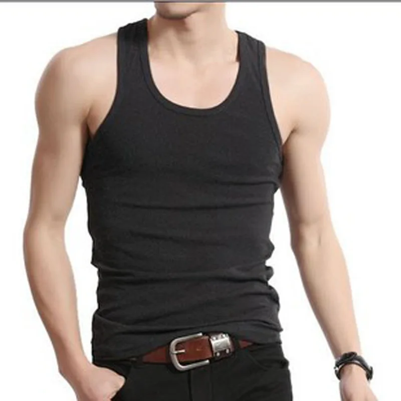 Summer Men Tank Top Cotton Sexy Mens Tank Tops Sleeveless Sport Vest