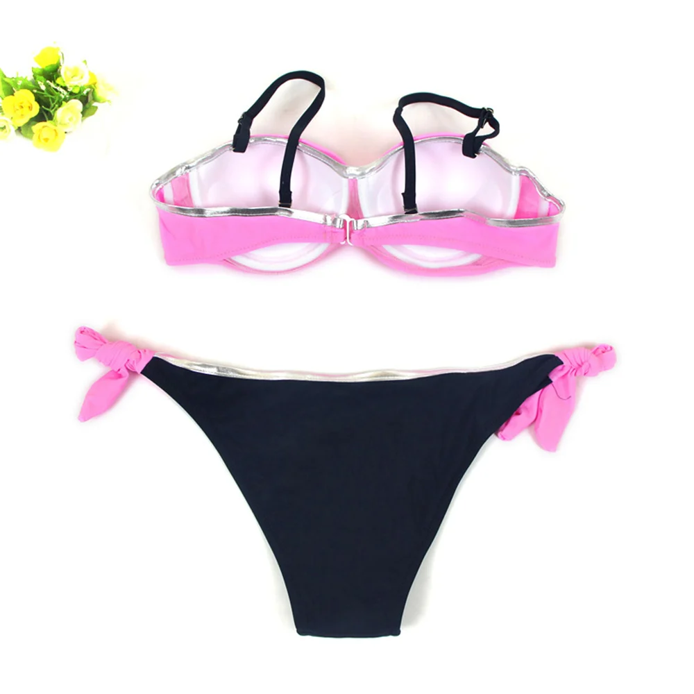 Push Up Sexy Bikini Swimwear Women New Large Size Halter Swimsuit Bikini Brazilian Beachwear Bathing Suit Women Two Pieces