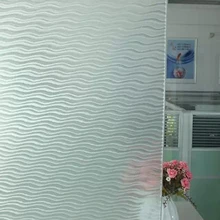 90*200 см без клея статические цепляются домашние декоративные фольги ПВХ окно конфиденциальности пленки, 3D волновой узор для матирования оконного стекла наклейки