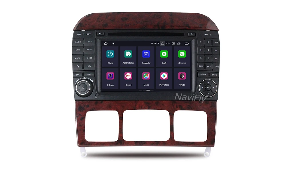 Clearance NAVIFly! 2 Din Android 9.0 Car dvd multimedia player GPS For Mercedes-Benz S-Class W220 S280 S320 S430 S500 S55 W215 WIFI FM RDS 16
