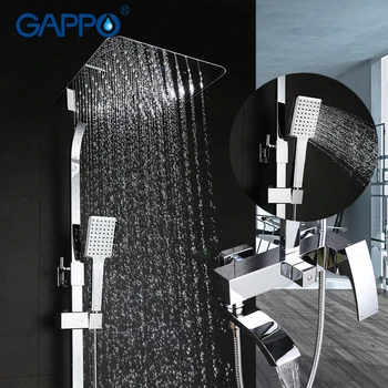 

GAPPO shower faucet bathroom rainfall chrome shower mixer tap bath rain shower bathtub mixer taps armatur shower system