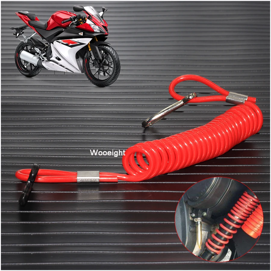 

Wooeight Red For Boat Cars Yamaha Motorcycle Outboard Engine Ignition Emergency Kill Stop Switch Key Lanyard Rope Clip