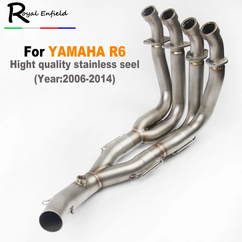 

NEW 51MM Middle Pipe Full System Motorcycle Modified Muffler Pipe Front Header Pipe Tube FOR YAMAHA YZF R6 2006-2014 Year