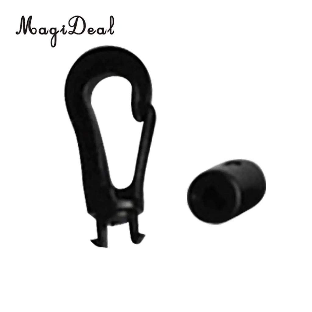 MagiDeal 1pcs Shock Bungee Cord with 20 Pcs 5mm Karabiner Hook Elastic Cord Rope End