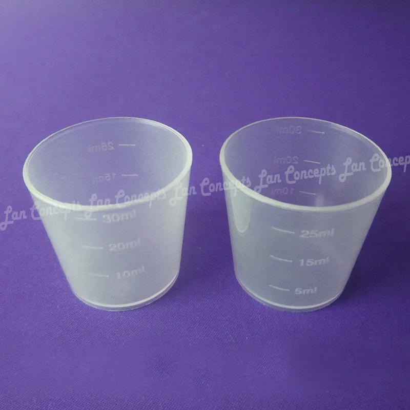 100 шт/партия 30 мл Пластиковые мерные стаканчики PP мерная чашка с чешуями для приготовления выпечки инструмент-просвечивание