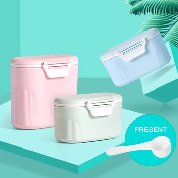 

280ml/600ml Big Capacity 3 Colors Baby Food Storage Box Portable Box Milk Powder Organizer Container Receive Box Gift Case