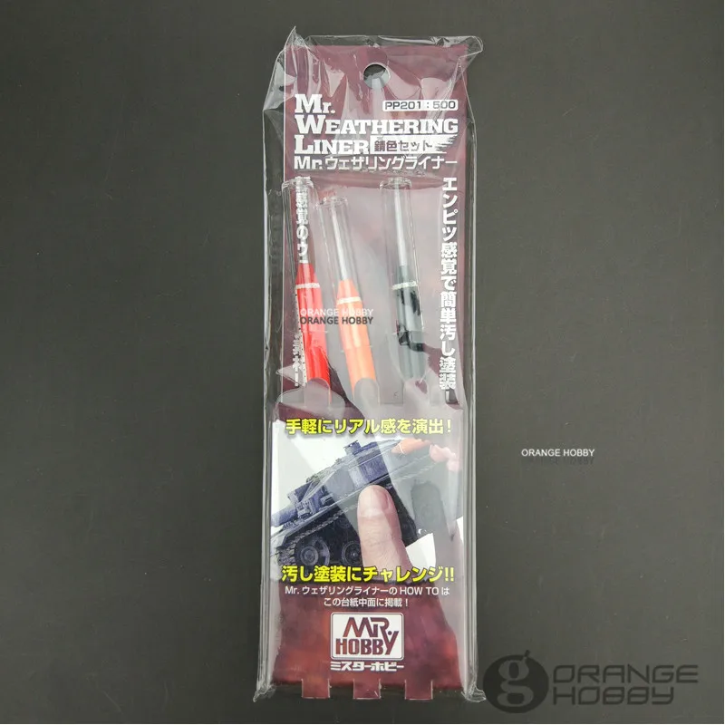 Mr.Hobby GSI PP201 Mr.Weathering Liner краска от ржавчины для моделирования хобби|Набор