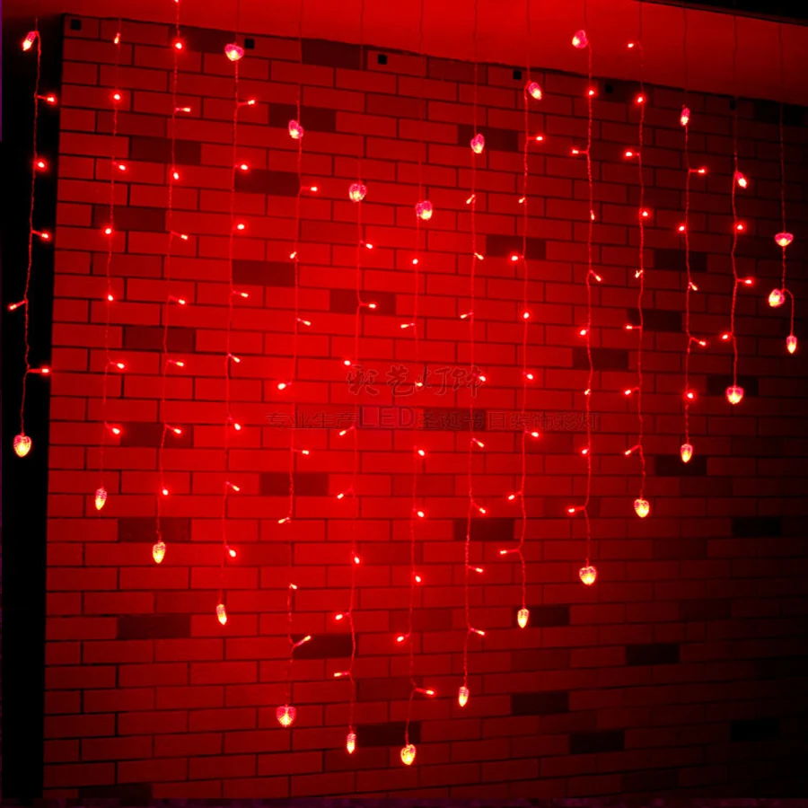2x1,5 м шампуня, крема, лосьона Рождественские огни для прополки украшение для дома любовь 128 светодиодный s сосулька Шторы Фея огни строки