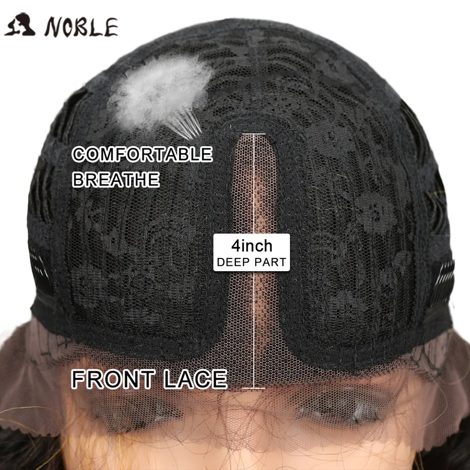 Noble Hair Lace Wig ombre blonde Wig 30 Inch Long Wavy Dark Root Synthetic Lace Wigs For Black Women Available Free Ship