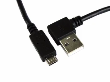 

CY USB 2.0 A Male Left Angled 90D to USB Micro B 5P Male Phone Cable 0.5M