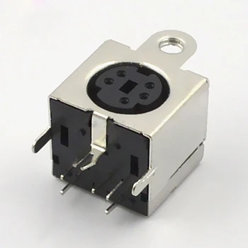 

10pcs-100pcs Five-pin Terminal Socket With Shield MDC-5-18 DIN Plug With Ear Screw Hole 90 Degree Socket
