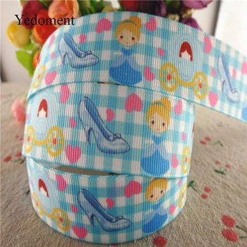 

10 Yards 25MM/38MM/75MM Cartoon Princess Printed Grosgrain Ribbon DIY Hairbows Handmade Materials MD190302