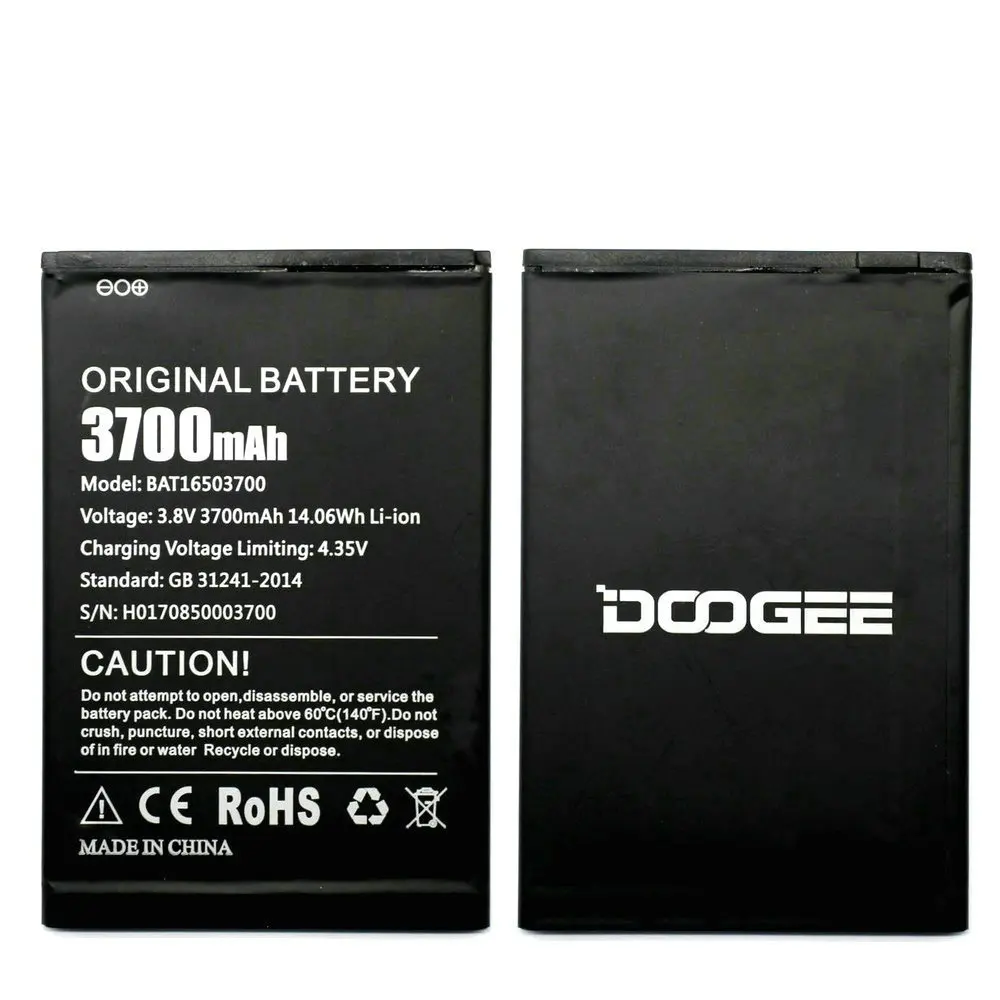 Новый высококачественный аккумулятор 3700 мАч Для DOOGEE X7 Pro X7S BAT16503700 мобильный