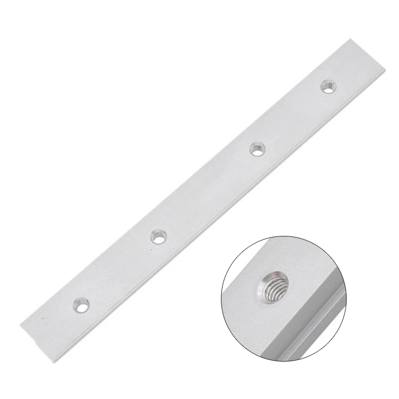 DWZ M6 200mm Slide Slab For T-slot T-track Miter Track Fixture Slot Woodworking Tool