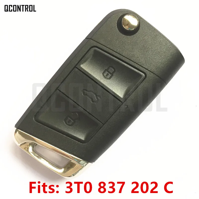QCONTROL Модернизированный Автомобильный Дистанционный ключ для SKODA 3T0837202C Citigo/Fabia/Octavia/Rapid/Roomster/Superb/Yeti 5FA010413-01