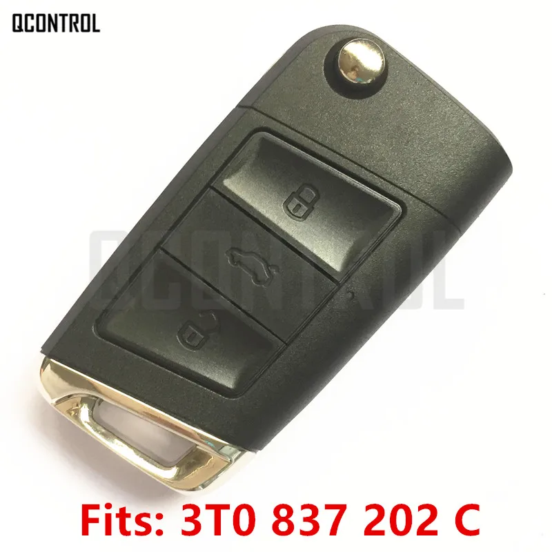 Улучшенный Автомобильный ключ QCONTROL для SKODA 3T0837202C Citigo/Fabia/Octavia/Rapid/Roomster/Superb/Yeti 5FA010413