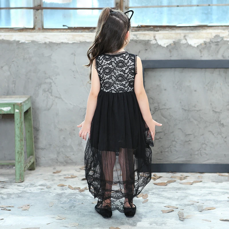 

High Quality Girls Dress 2019 New Summer Fashion Mesh Girls Clothes Lace Kids Dresses For Girls Cotton Children Clothing Vestido