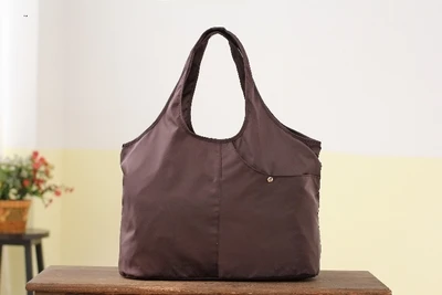 Водонепроницаемая нейлоновая женская сумка, повседневная большая сумка на плечо, Большая вместительная многофункциональная сумка на плечо для мамы, сумка для покупок - Цвет: coffee