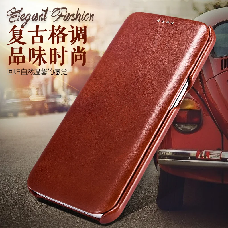 

2016 For Samsung GALAXY S7 Edge G9350 Original icarer Retro vintage Real Genuine Natural Cow skin Leather Cover Case for S7 Edge