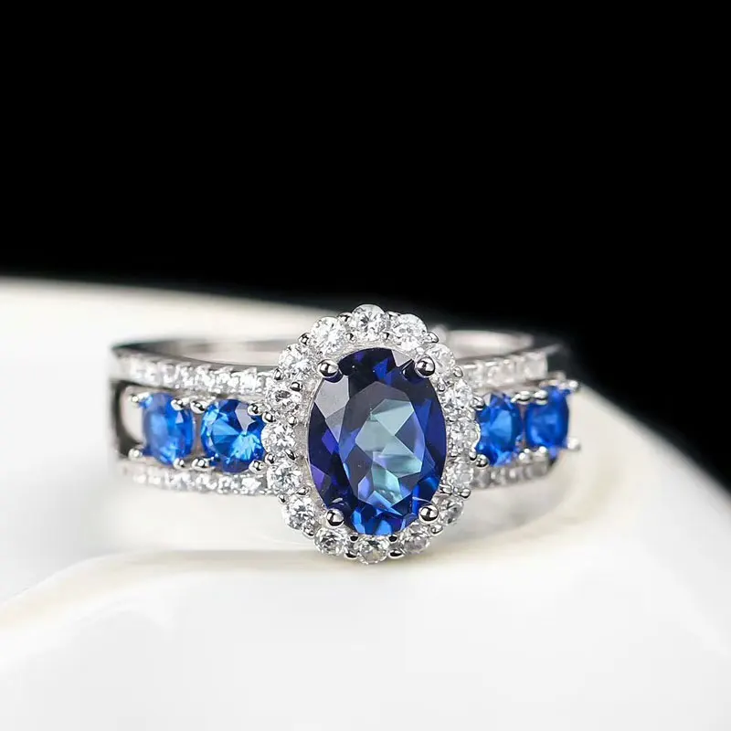 

RADHORSE 925 Silver Rings for Women Fine Jewelry 100% Genuine Purple Topaz Sculpture gem combination ring Adjustable ring