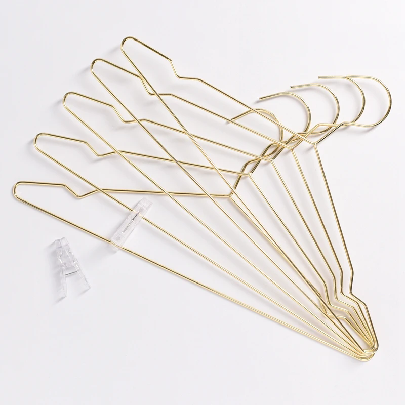 

Sainwin 5pcs/lot Golden Iron Hangers/Household Clothes Hangers/Metal Hangers