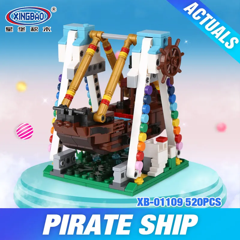 

XingBao 01109 The Pirate Ship Set Genuine Boy Gift 520pcs Colorful World Series Building Blocks Bricks Educational Toys Model