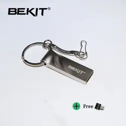 Бекит 2,0 Usb флеш-накопитель 4 GB/8 GB/16 GB/32 GB/64 GB Водонепроницаемый металлический брелок для ключей карта pendrive карта памяти приводы u диск