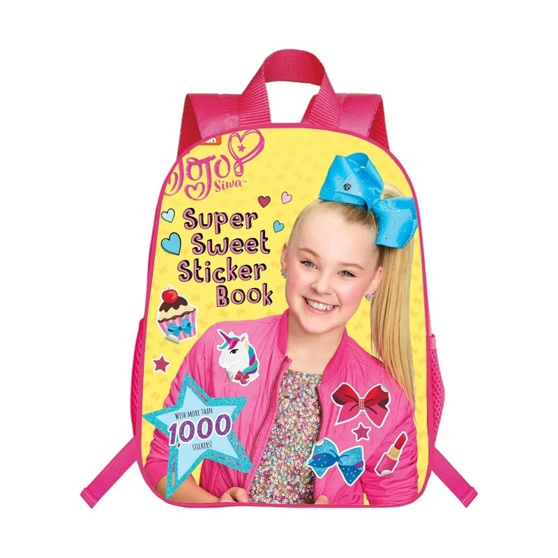 Высококачественный розовый рюкзак Jojo Siwa школьные сумки для студентов Модный