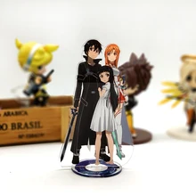 Love Thank You Sword Art Online SAO Kirito Asuna family yui фигурка на акриловой подставке модель двухсторонняя пластина Держатель Топпер аниме