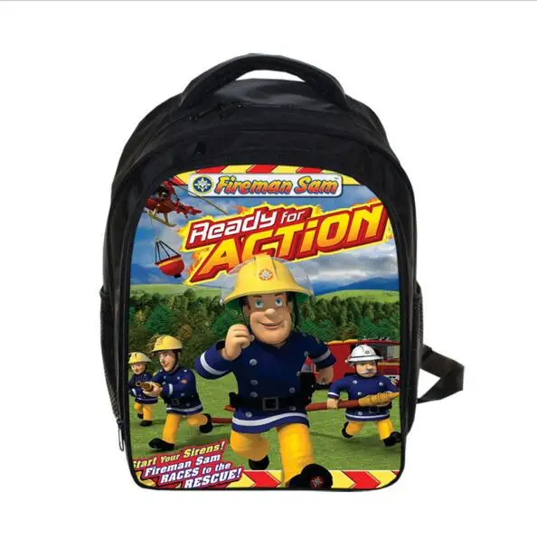Cartoon Fireman Sam font b Backpack b font Thomas And Friends Robocar Poli font b Backpack