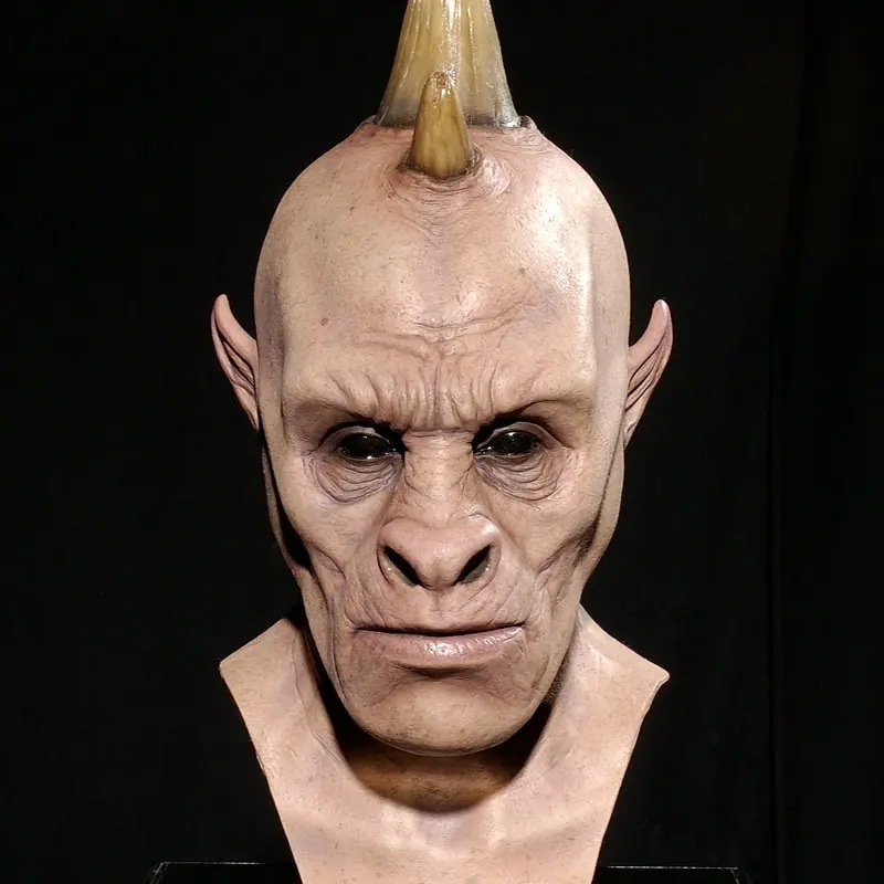 

Horrible Rhino Man Head Cover Alien Bar Trick Props Simulation Demon Monster Mask