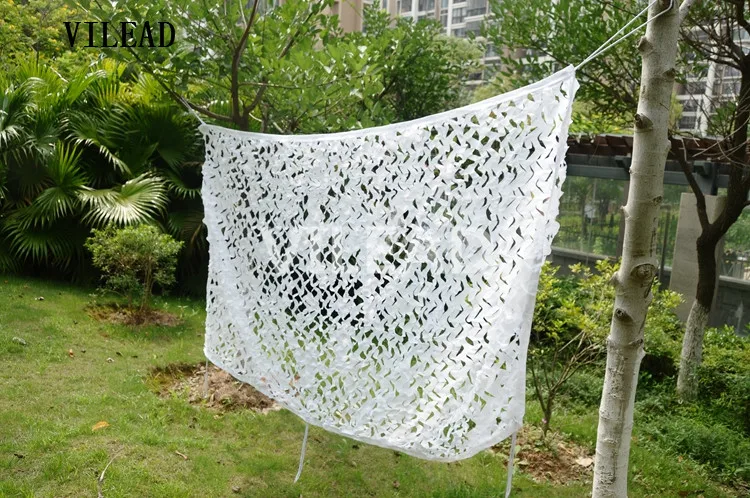 

VILEAD 3.5M x 10M (11.5FT x 33FT) Snow White Digital Camouflage Net Military Army Camo Netting Sun Shelter for Hunting Camping