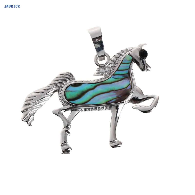 

JAVRICK Horse Shape Natural Colorful Abalone Shell Jewelry Necklace Insertion Pendant