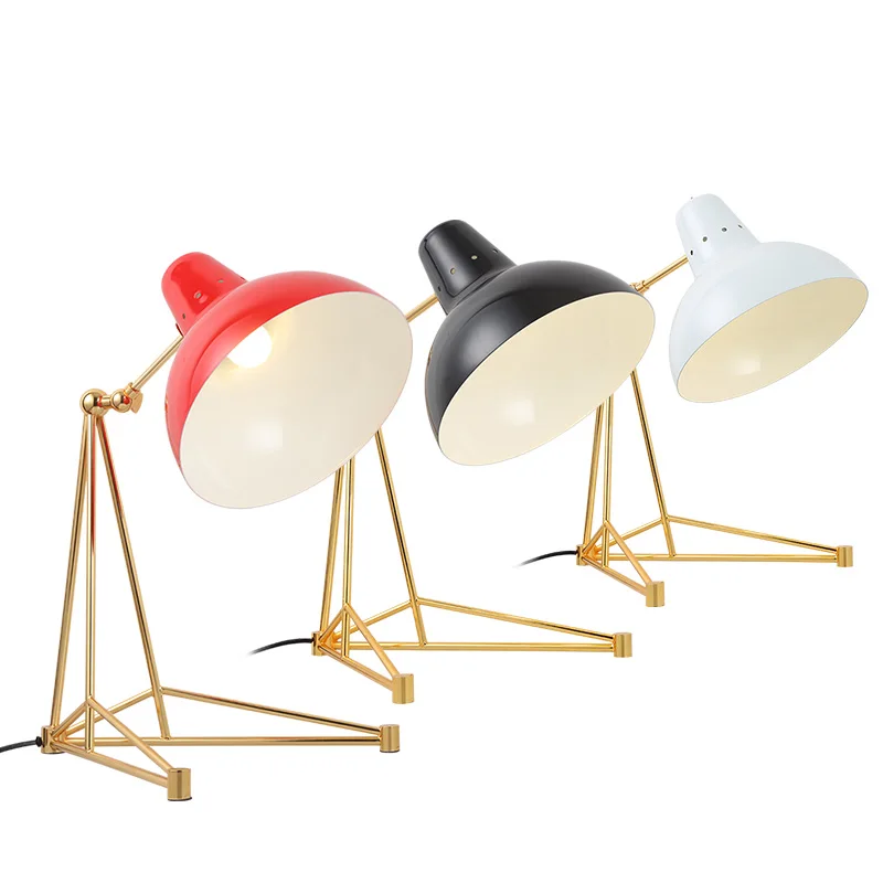 

Nordic creative table lamp Italy designer bedroom desk lamp Study room light eye protection office study LED reading E27 lamp