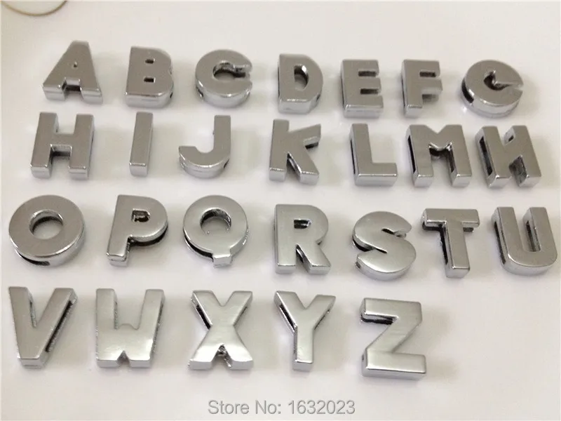 52 шт./лот 8 мм DIY Слайд буквы "A-Z" "Письма свободно выбирать" Fit DIY браслет SL08