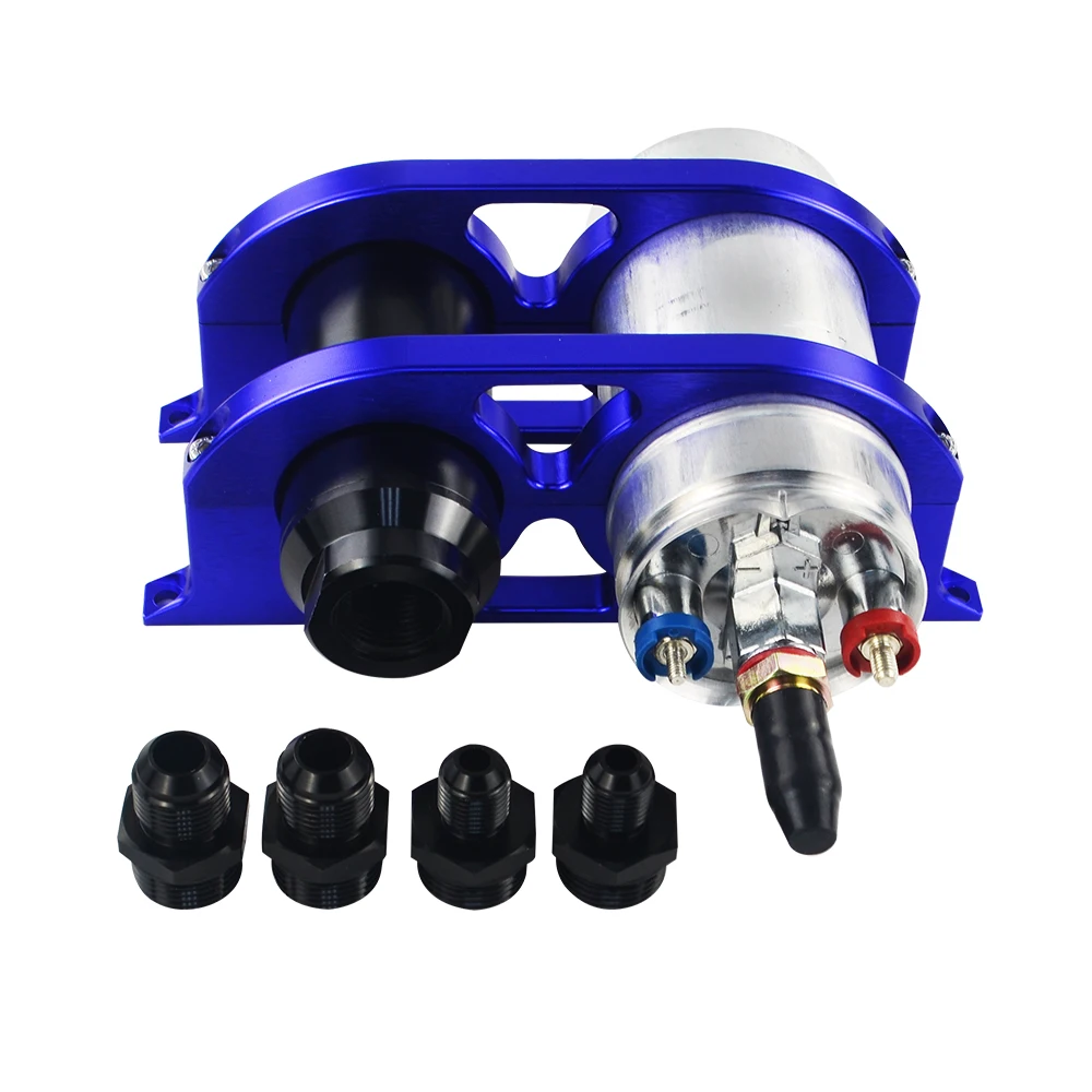 Hypertune-44 мм и 60 мм двойной заготовки Топливный насос фильтр Монтажный кронштейн зажим комплект+ 044 топливный насос+ топливный фильтр - Цвет: Синий