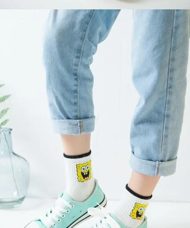 Модные милые короткие носки женские Харадзюку с милым рисунком короткие носки хипстерские носки для скейтборда