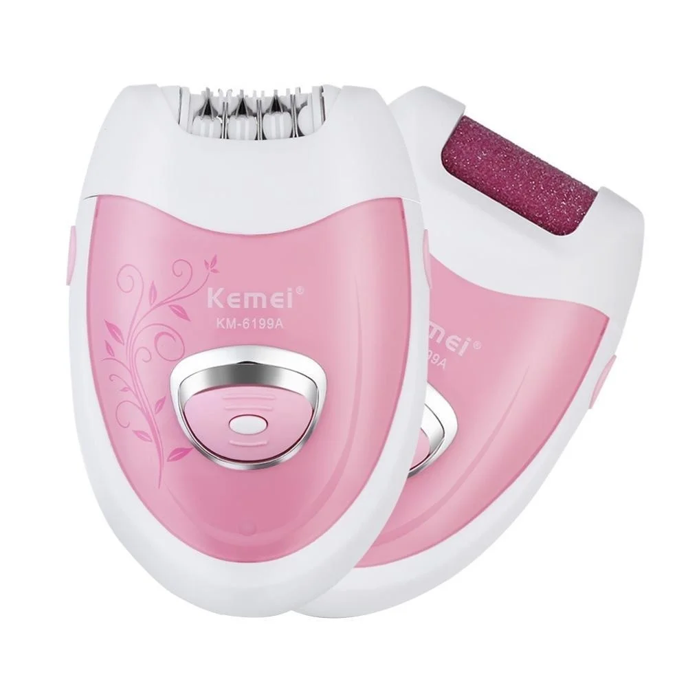

KM-6199A Women Electric Epilator Multifunctional Safe Body Hair Remover Shaver Razor Female Shaving Machine for Bikini