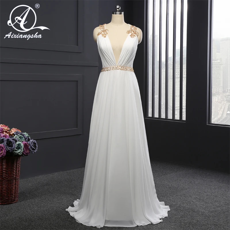 

V-Neck Wedding Dresses Vestido De Noiva Plus Size Sleeveless A-Line Bridal Gown Sequined Wedding Gown Vestido De Festa