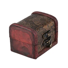 OUTAD Retro Wood Watch Display Box Jewelry Necklace Rings Storage Organizer Random Pattern Delivered cajas para relojes