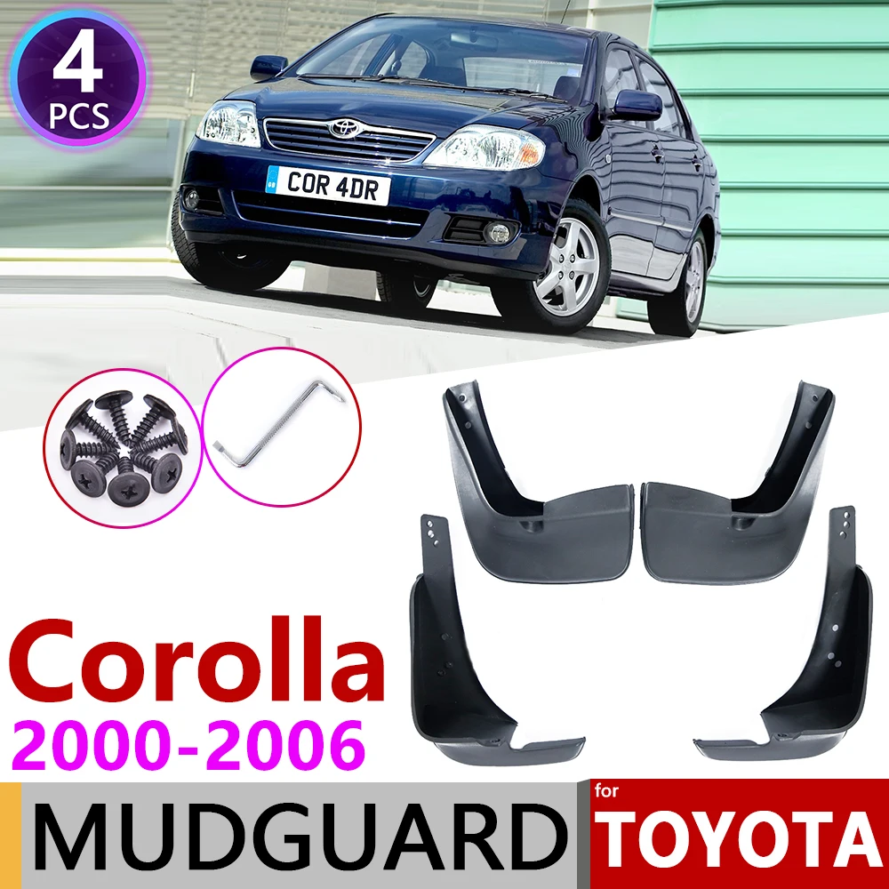 

4Pcs for Toyota Corolla E120 E130 2000~2006 Mudguard Car Fender Splash Flap Mud Guard Mudflap Accessories 2001 2002 2004 2005