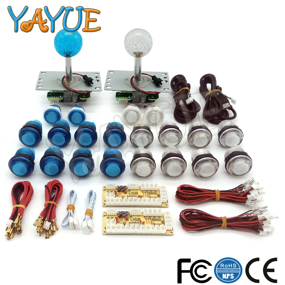 Аркадный набор 2 игрока Jamma MAME части игровой консоли DIY со светодиодной аркадной