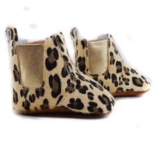 Cute Winter Boots Fashion Soft Bottom Baby Moccasin leopard Baby First Walkers Warm Boots Non-slip Boots for Baby Girls