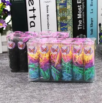 US $178.00 60pcsset Childen DIY Keg Lucency Hair Bands Strong Pull Continuously Black Multi Barrel Hair Rings Hair Care amp Styling HA075
