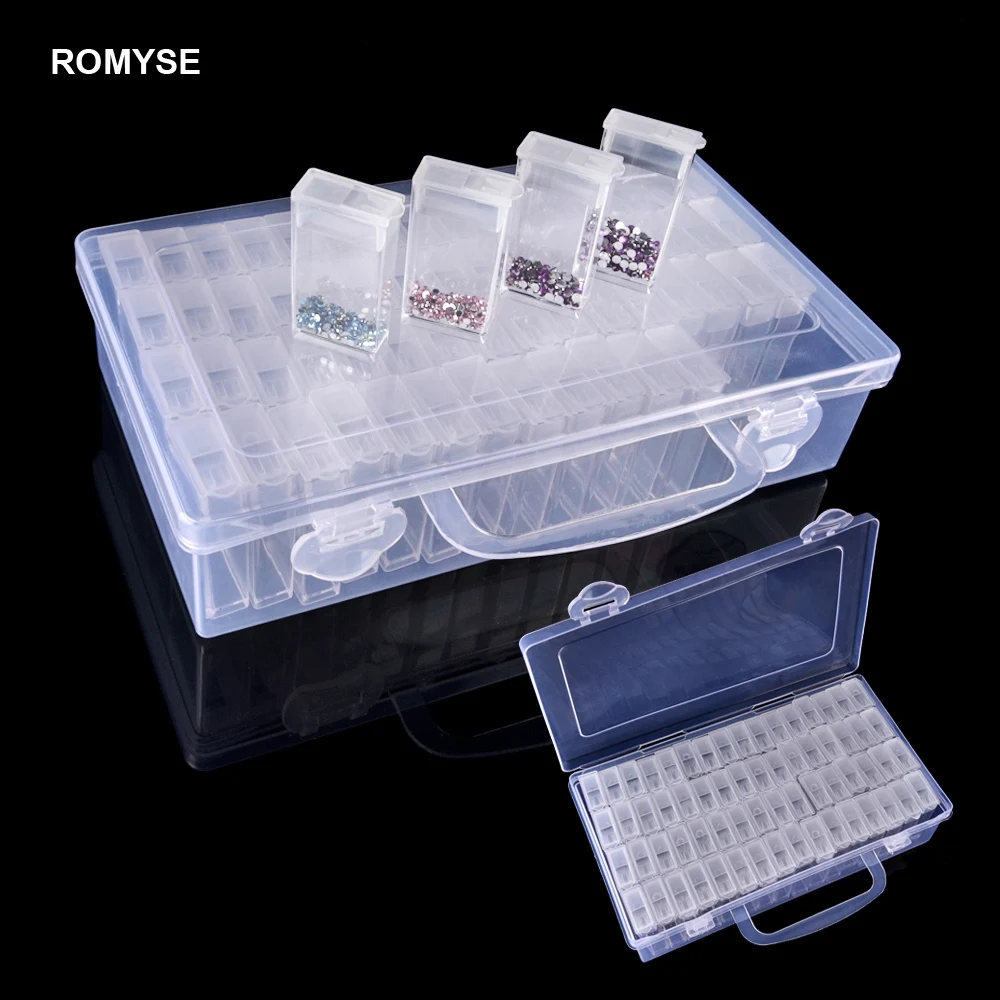 28/64 Slots Diamond Embroidery Diamond Painting Tool Storage Box