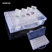 

28/64 Slots Diamond Embroidery Diamond Painting Tool Storage Box Organizer Rhinestone Container Drill Transparent Plastic Box