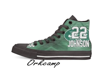 

New York Football Player Johnson High Top Canvas Shoes Custom Walking shoes