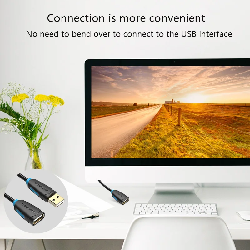 Vention USB2.0 УДЛИНИТЕЛЬ для мужчин и женщин Супер Скоростной USB кабель передачи