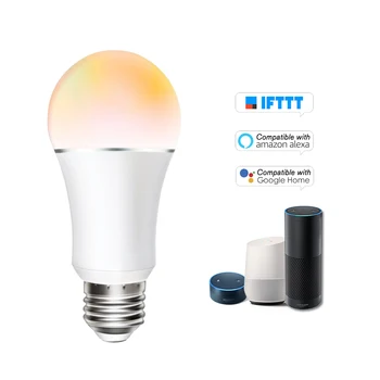

Smart WIFI LED Bulb RGB+C+W LED Bulb 11W Dimmable Light Phone Remote Control Compatible with Alexa Google Home Light Bulb