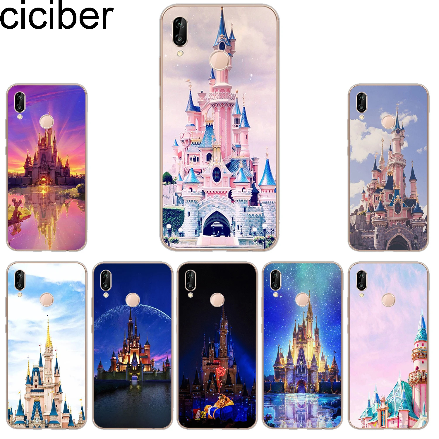 

ciciber Phone Cases for Huawei P20 P8 P9 P10 Mate 20 10 9 Lite 2017 X Pro Soft TPU Back Cover for Huawei P Smart 2019 Castle